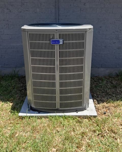 American Standard condenser on a pad, installed by Total Assurance in Corpus Christi